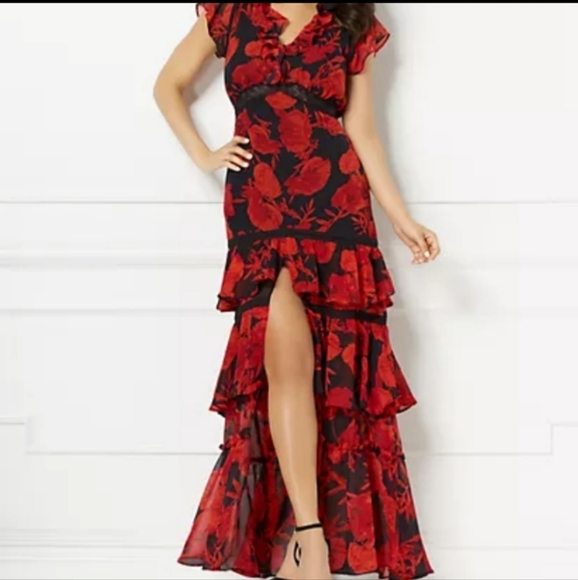 Eva Mendes by NY&Co Florentina Tiered Dress - Picture 1 of 5